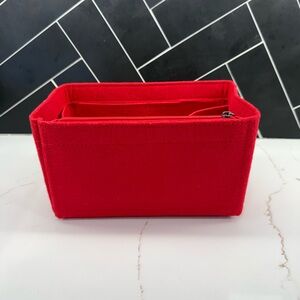 Red Felt Bag Organizer Insert. Used for a Speedy 25